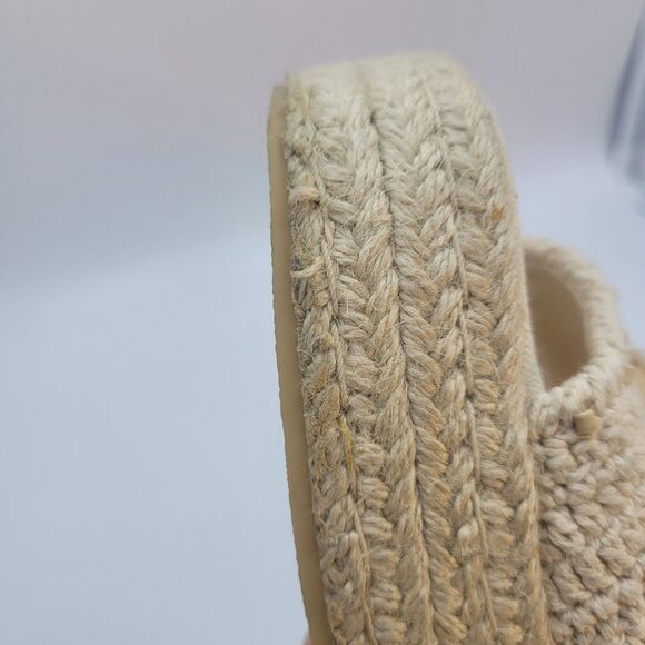 Mudd Women's Y2K Platform Espadrille Sandals Cream Approximate Size 10 Beachy - Picture 10 of 13